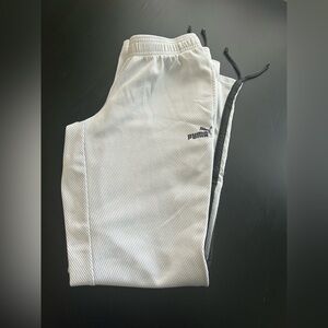 Puma Grey/White Pants with Black Accents